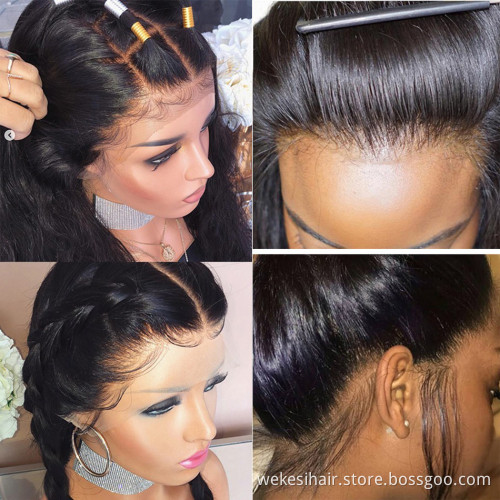 OEM Vendor Full Custom Wig Free Sample Packaging Box Mink Brazilian Virgin Human Cuticle Aligned Hair Lace Front Bob Curly Wig